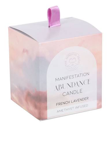 Abundance Amethyst Crystal Chip Candle French Lavender